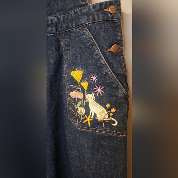 ModCloth x Princess Highway Embroidered Overalls - Picture 4 of 10